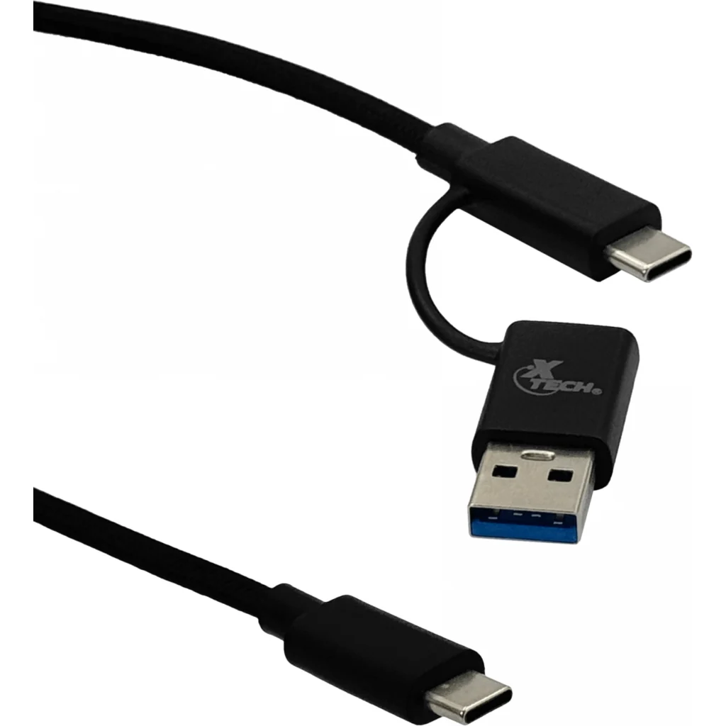 XTECH 2-IN-1 USB-C a USB-CM/AM Cable 182cm USB2.0 XTC-532