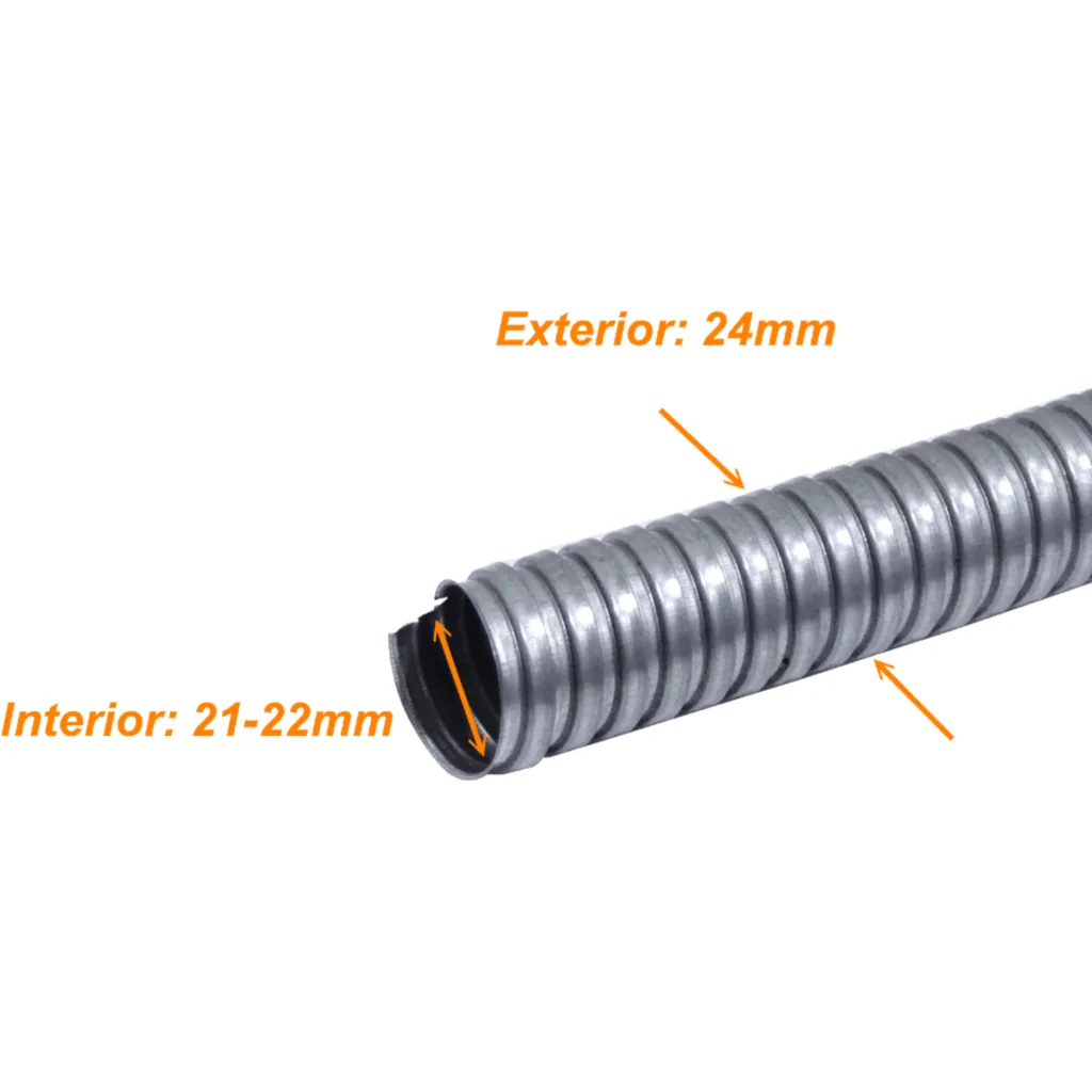Solo-Metal 25mm Rollo-40mt Conduit Flexible Diametros ext/int 24/22mm