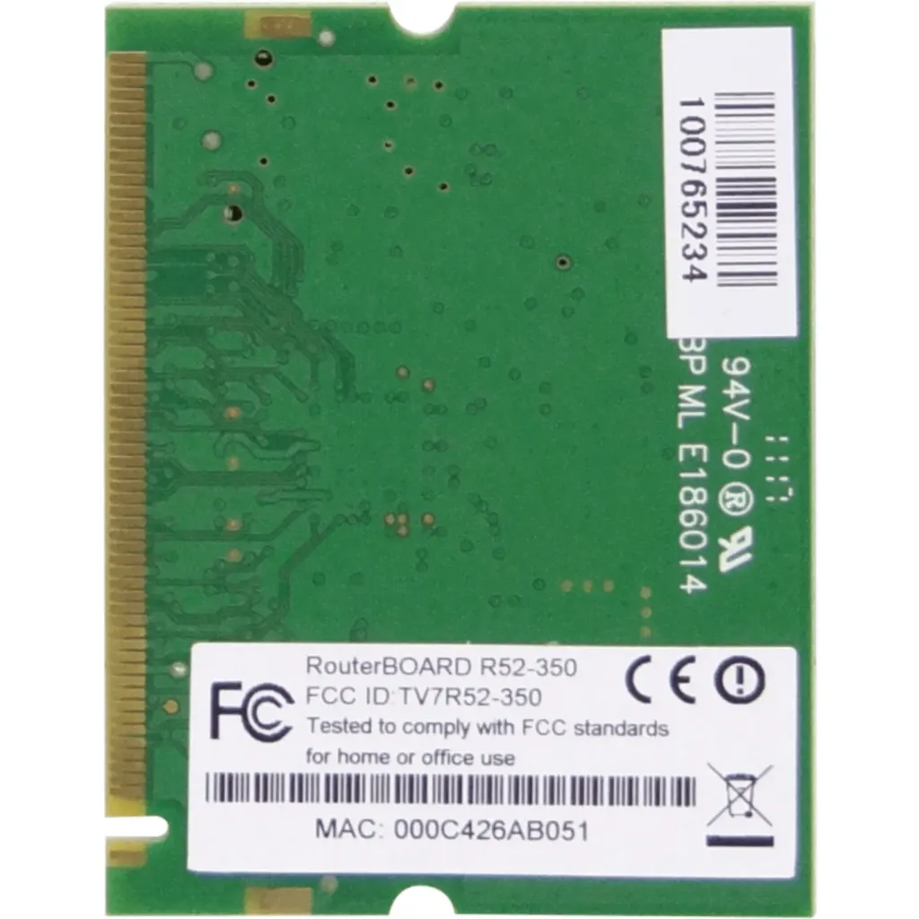 Imagen 2 de MIKROTIK 2-U.FL 25DBM 2,4GHZ/5GHZ A/B/G 350MW AR5414 MINIPCI