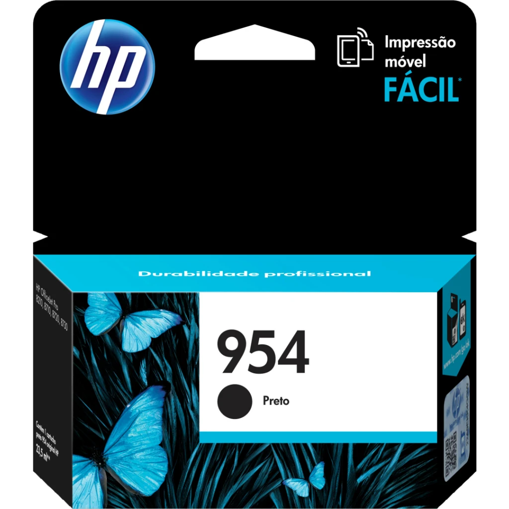 Cartridge HP 954 Negro para OJ Pro 8210/8216/8218/7740/8710/8720/8730, 1000Pág