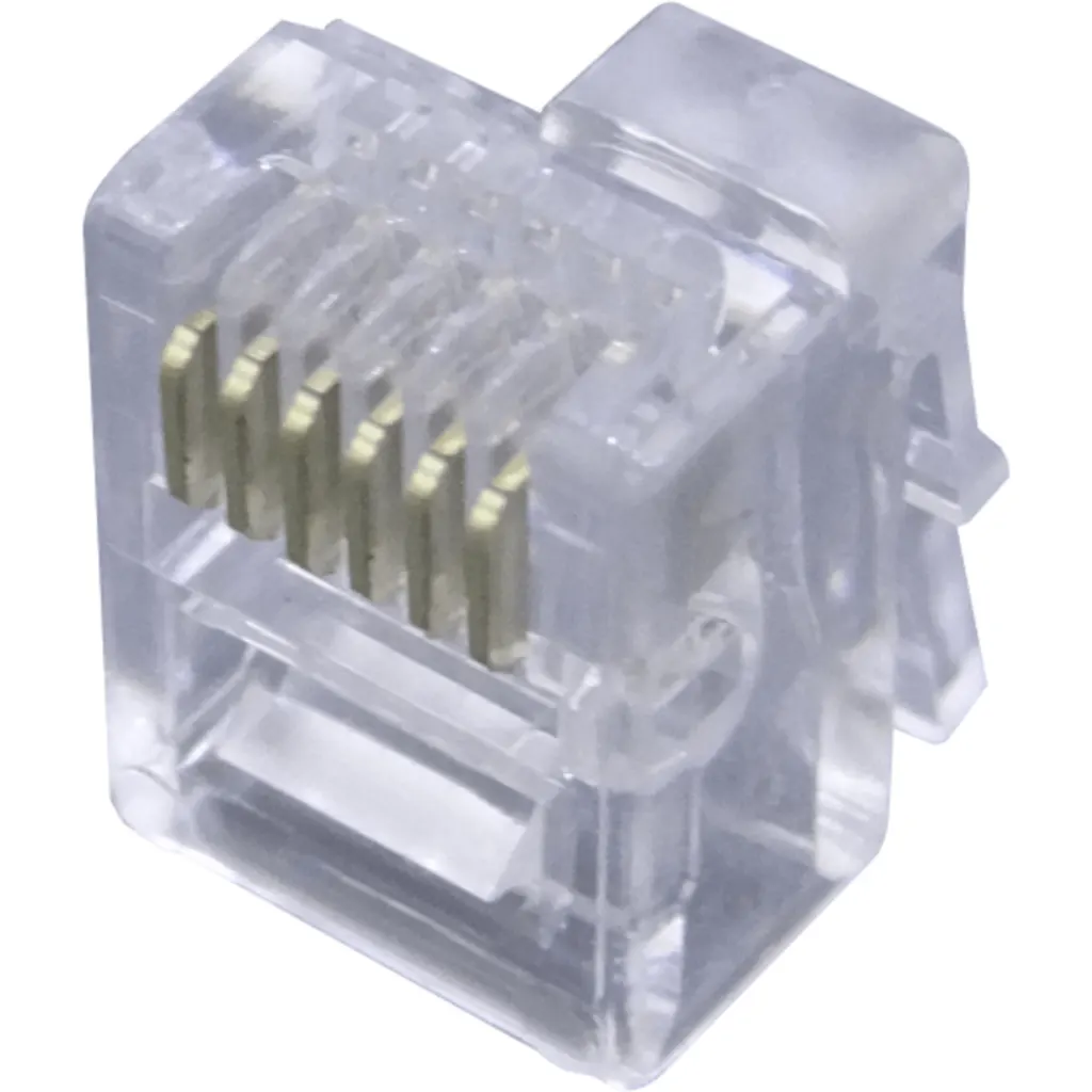 Imagen 2 de 10-unidades RJ12 MMJ DEC 6P6C Macho Conector Crimpeable