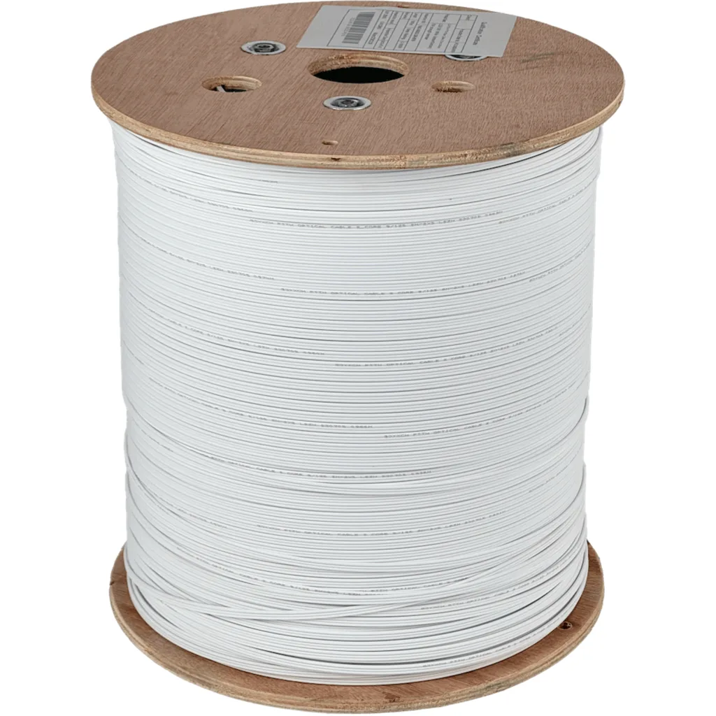 Imagen 2 de Blanca 1000mts 2-Fibra-SM-G652D DropFTTH Exterior-PVC 3-Portante 5x2mm
