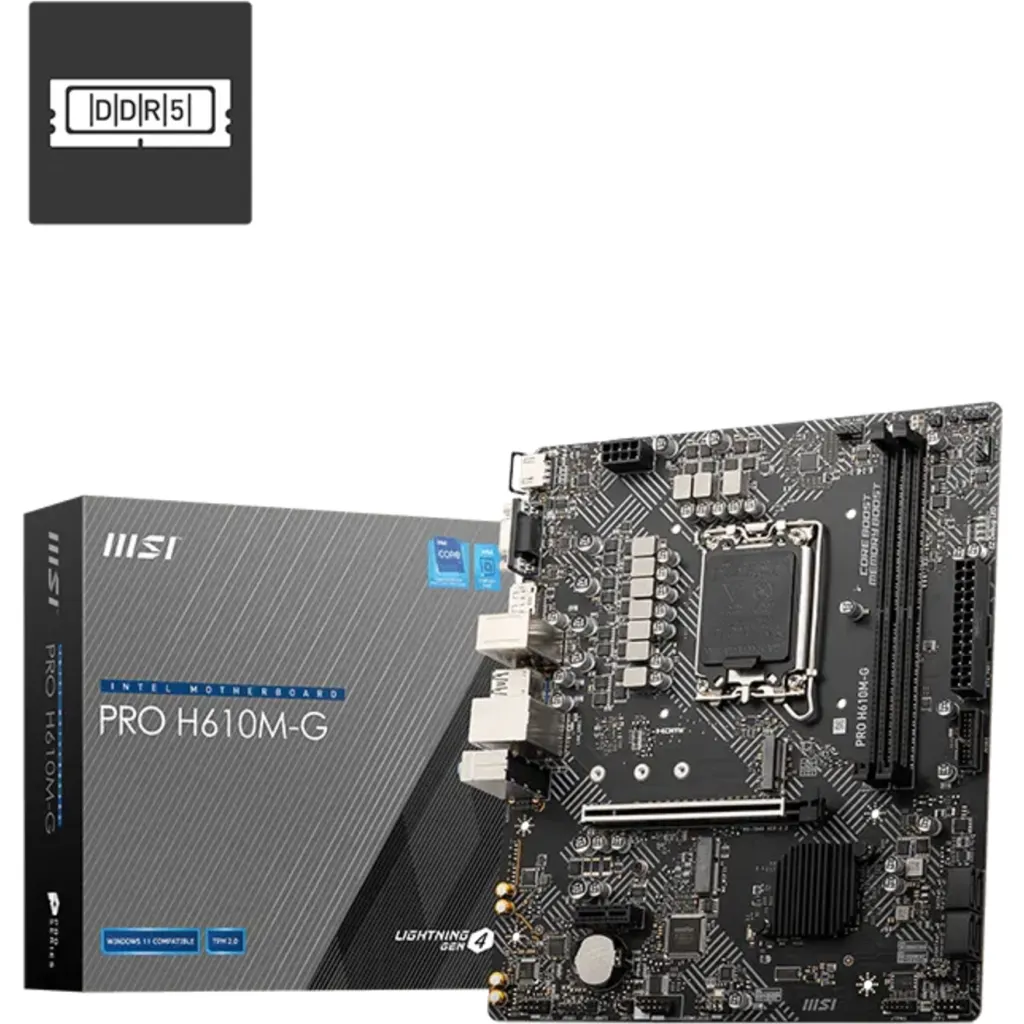 Placa Madre MSI PRO H610M-G, Socket LGA1700, 2x DDR5, Micro-ATX