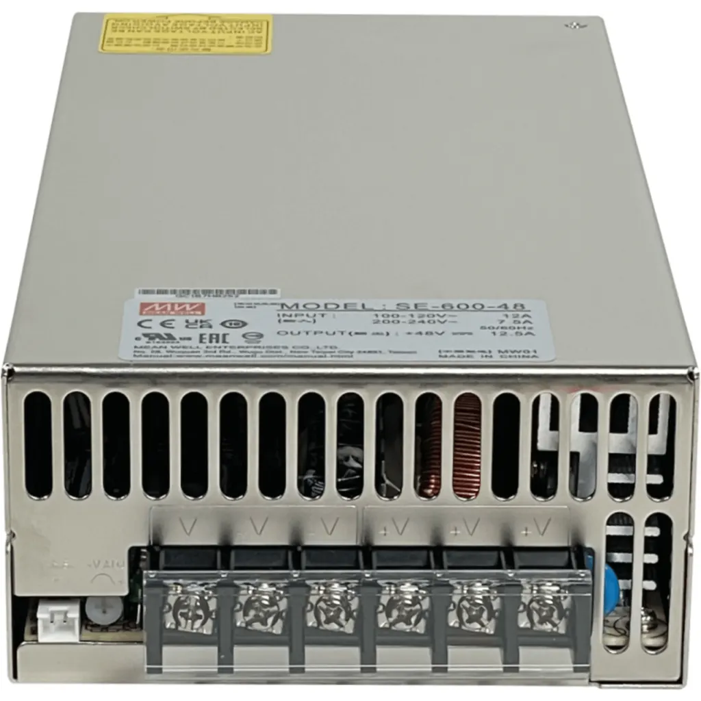 Imagen 2 de MEANWELL 600W 48V 12,5A interior ajust/43-56V Fuente-Poder 100/240VAC