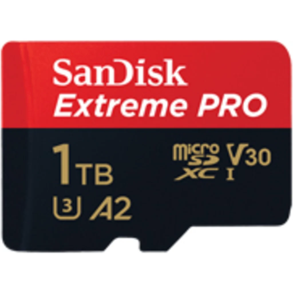 SanDisk Extreme Pro - Tarjeta de memoria flash (adaptador microSDXC a SD Incluido) - 1 TB - A2 / Video Class V30 / UHS-I U3 / Class10 - microSDXC UHS-I