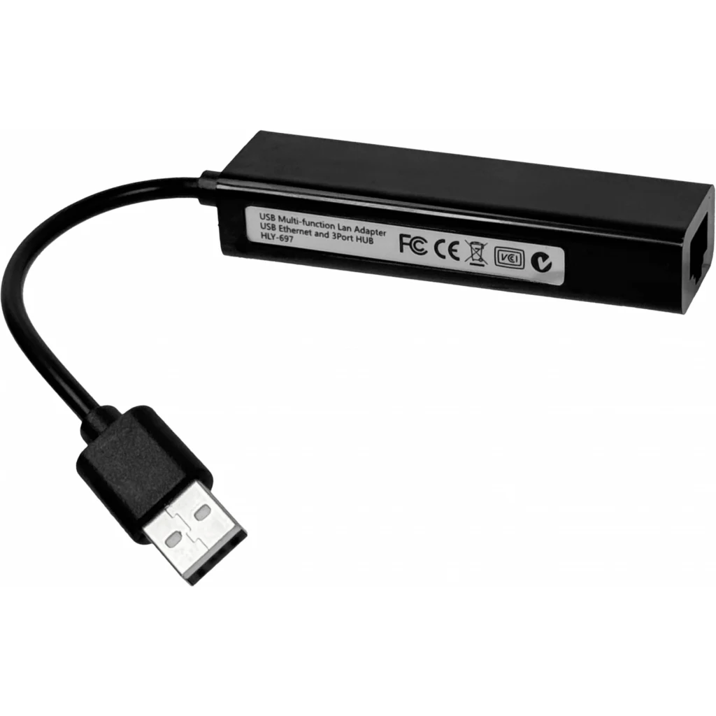 Imagen 1 de Adaptador Multipuertos USB-A 2.0 a Prts HUB 3*USB-A 2.0, LAN 10/100Mbps - Utek