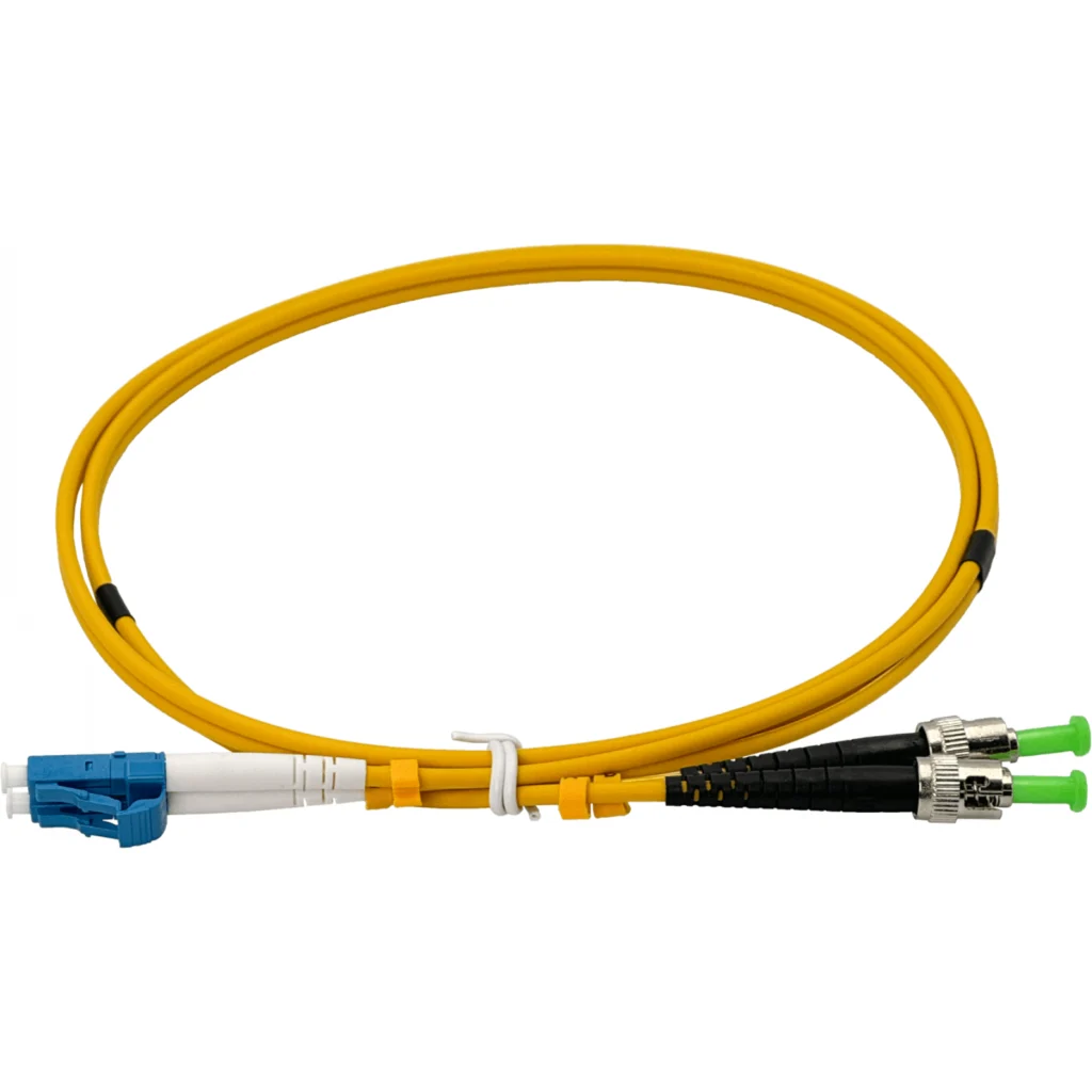1mt LC/UPC-ST/APC MonoModo SM Duplex Jumper Cable Fibra 9/125um 3mm