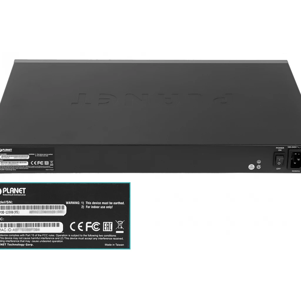 Imagen 4 de PLANET GIGABIT HUB-POE 12-INYECTORES-1000 ADMIN 190W 802.3AF