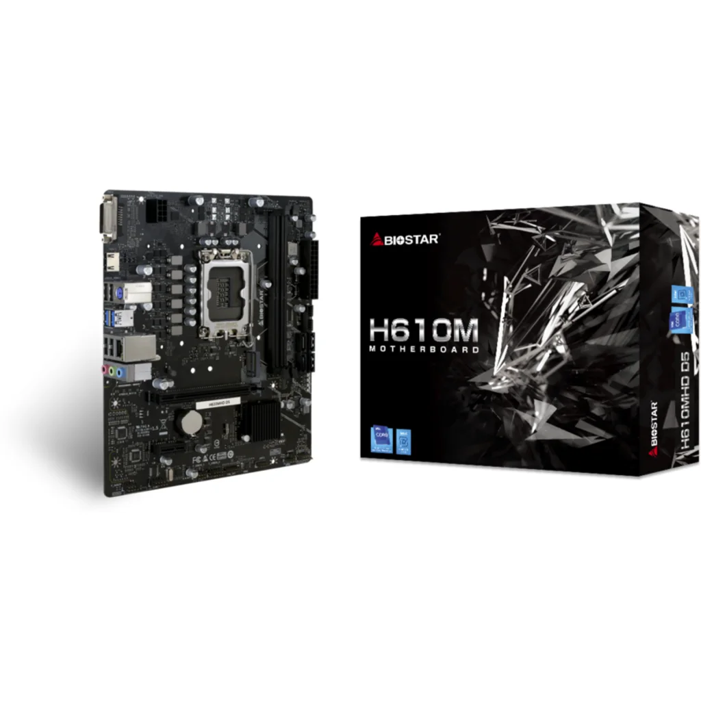 Tarjeta Madre Biostar H610MHD D5 LGA1700 12/13/14°G 2*DDR5 M.2 HDMI mATX