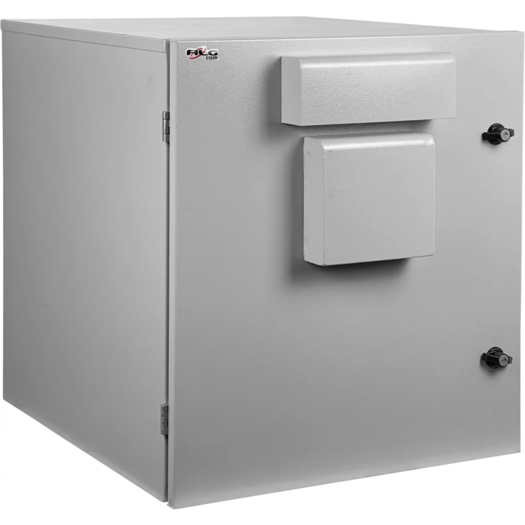 Imagen 2 de ALGCOM 6U 640x590mm IP54 Rack Exterior Poste Galvanizado p/Baterias
