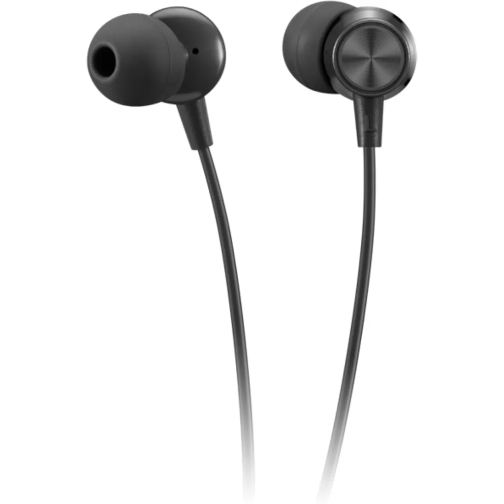 Imagen 2 de Audífonos Alámbricos Lenovo, USB-C c/mic p/Computer, Cellular phone Color Negros