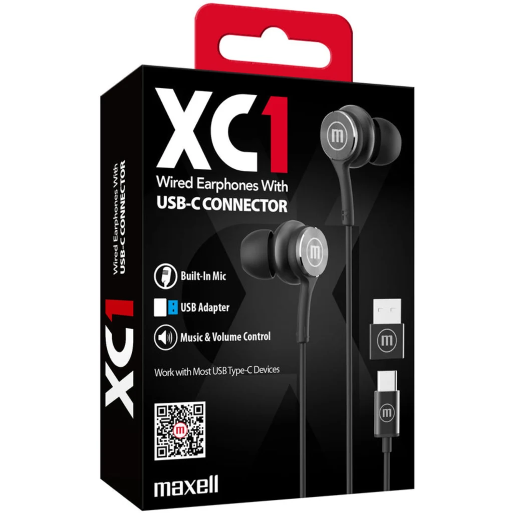 Imagen 3 de Audifonos USB-C Maxell EB-XC1 USB-C BLK
