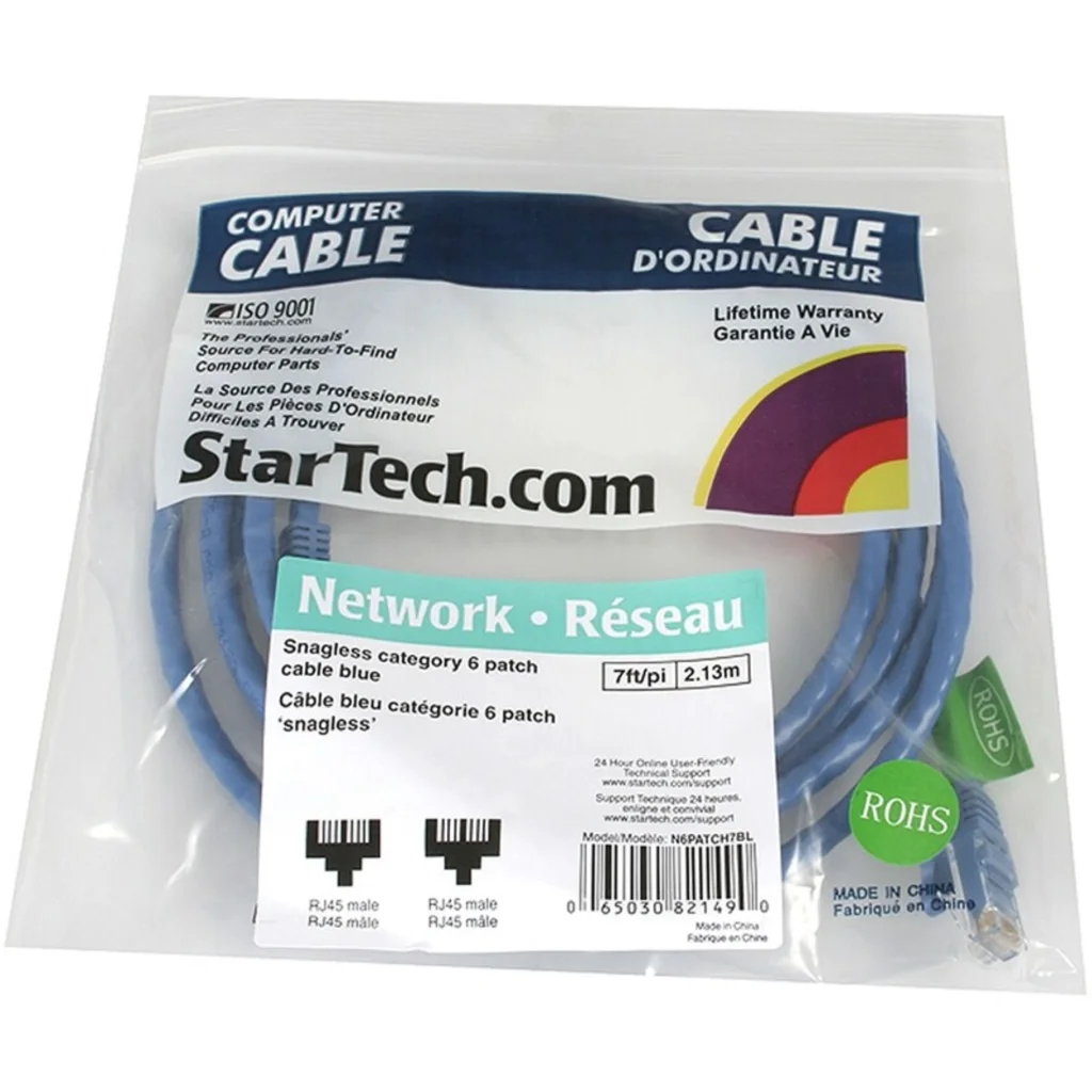 Imagen 7 de Cable de Red StarTech Cat6 UTP Conectores RJ-45 24 AWG 2.1 metros AZUL