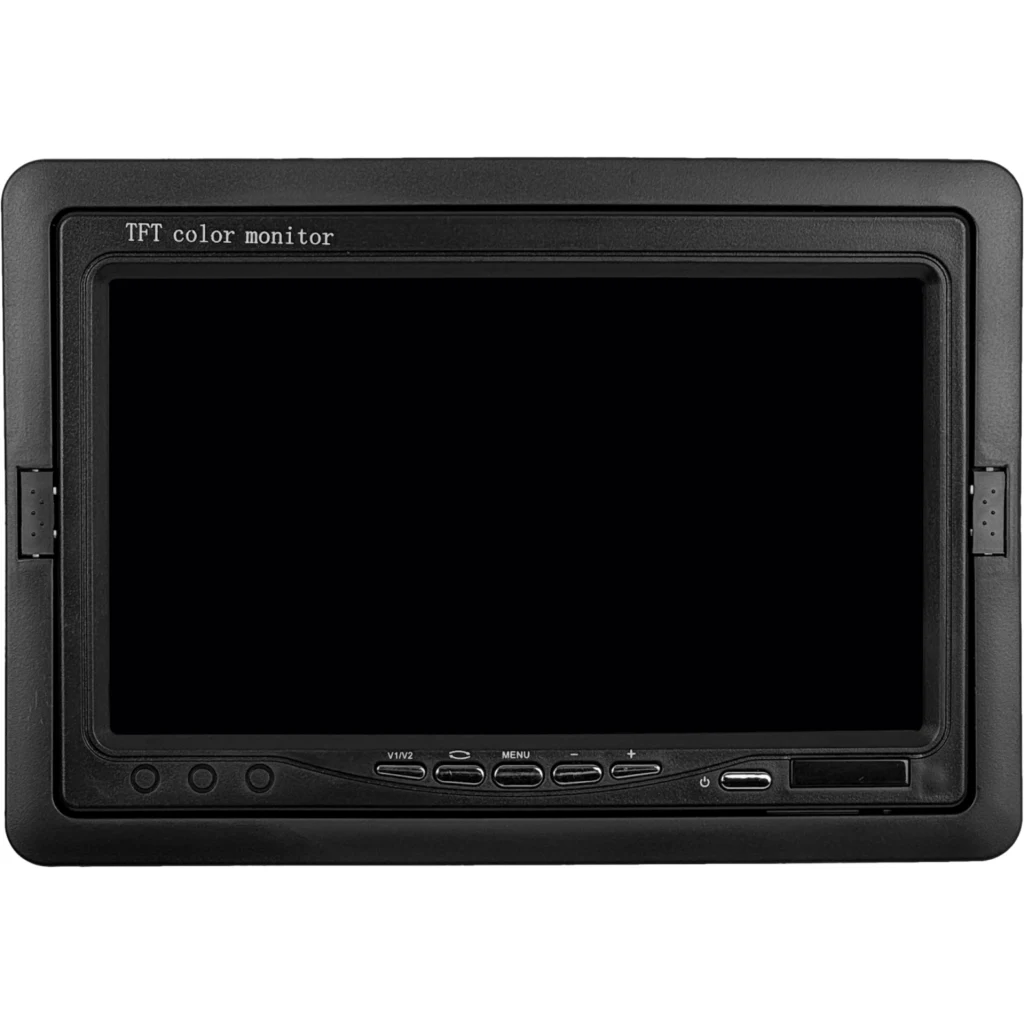 Monitor 7-pulgadas Pantalla Analogo 2-RCA-H Plug-5,5x2,1mm Auto-Muro
