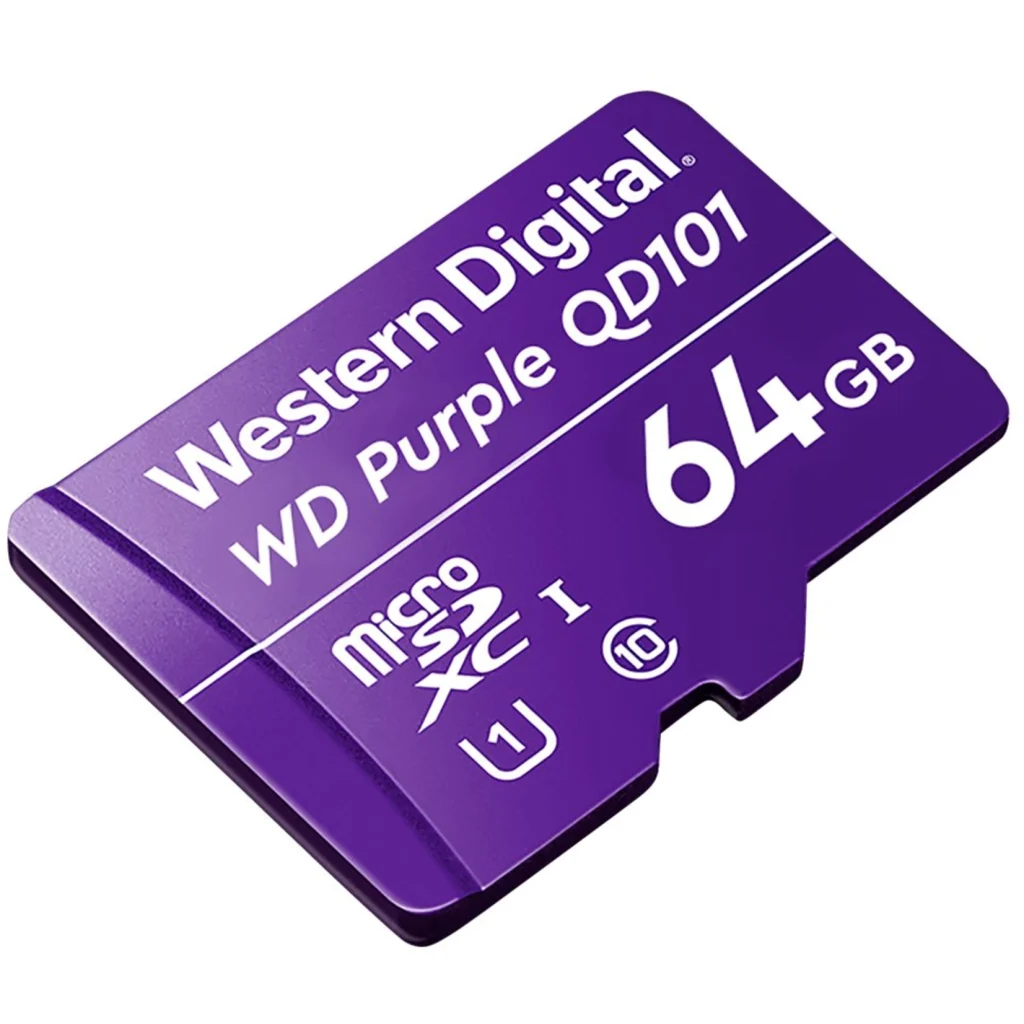 Imagen 1 de Memoria MicroSDHC 64GB Western Digital Purple SC QD101 UHS-I CL10 Sin Adaptador