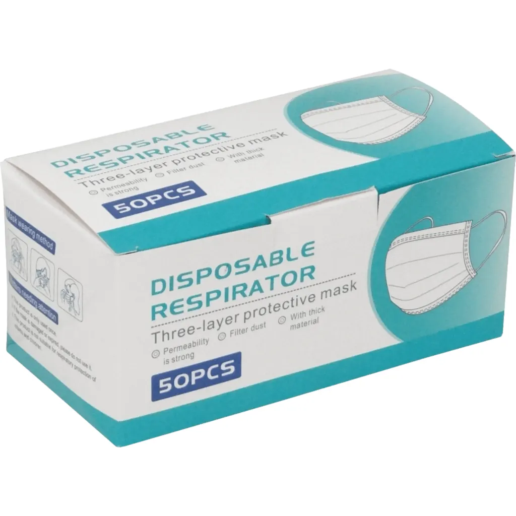 50-Mascarillas 3-Capas Desechables No-Medicas 95-meltblown Mascarilla