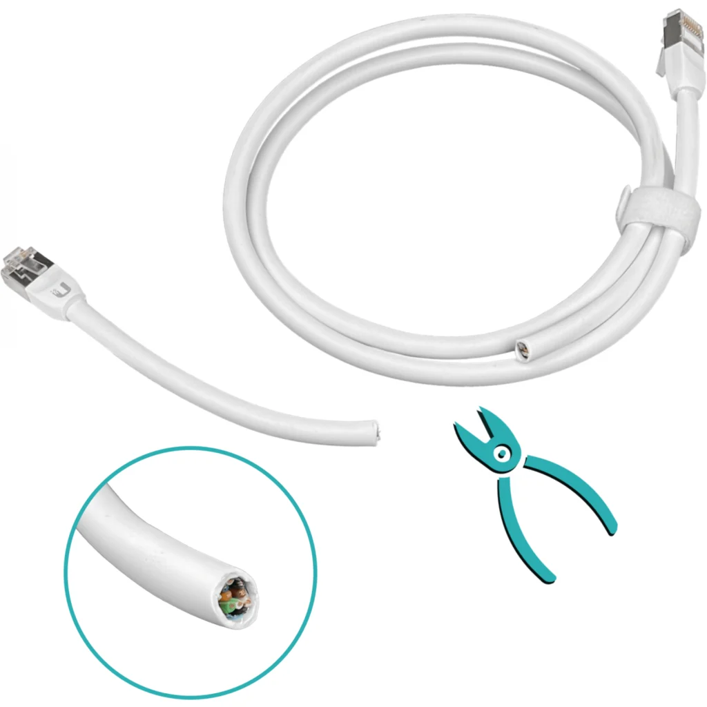 Imagen 4 de UBIQUITI 1mt Blanco F/UTP Cat5e Cable UACC-Cable-Patch-Outdoor-1M-W
