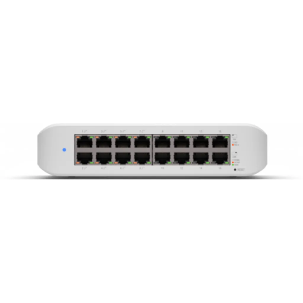 Switch PoE Ubiquiti USW-LITE-16-POE, 16x1000, 8xPoE+48af/52at, 45W Total, UniFi