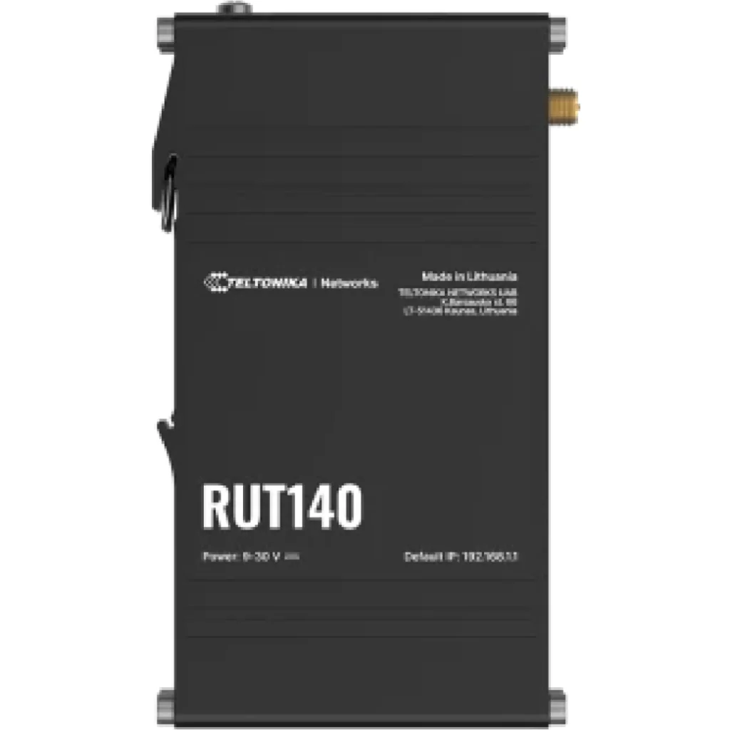 Router  industrial compacto que mejora la seguridad mediante el aislamiento de la red para los dispositivos finales. Equipado con dos puertos Ethernet, carril DIN y un conector industrial de 3 pines