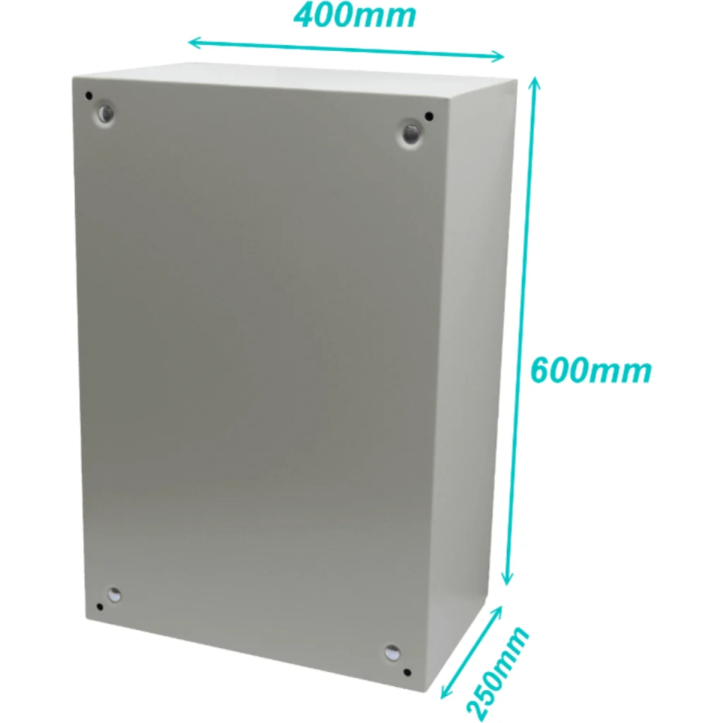 Imagen 2 de Caja Metalica TIBOX ST4-625 600x400x250mm 2-chapa-sin/Llave IP66 C/Placa Beige