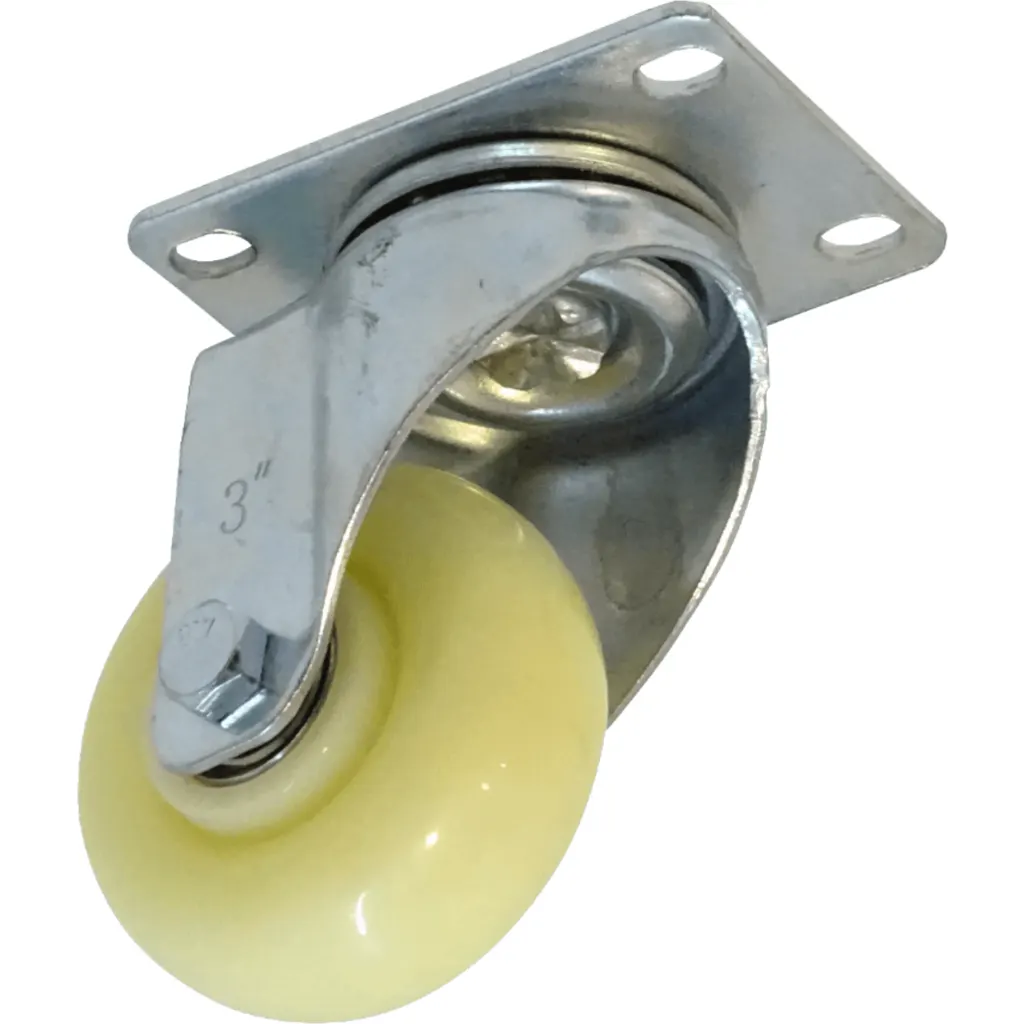 Rueda 3-pulgadas Blanca Giratoria Soporta-30Kg 65x92x105mm
