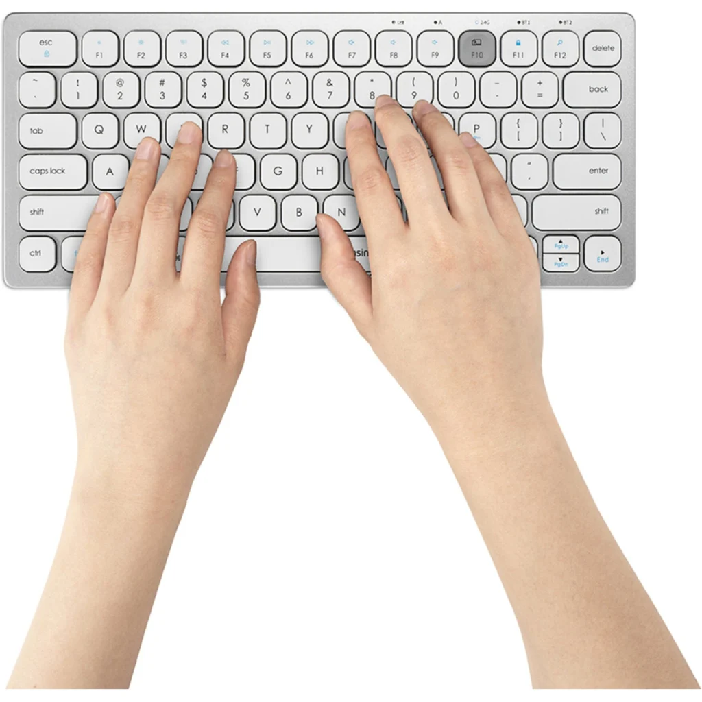 Imagen 2 de Teclado Inalámbrico Kesington 2.4 GHz + Bluetooth Compact Silver