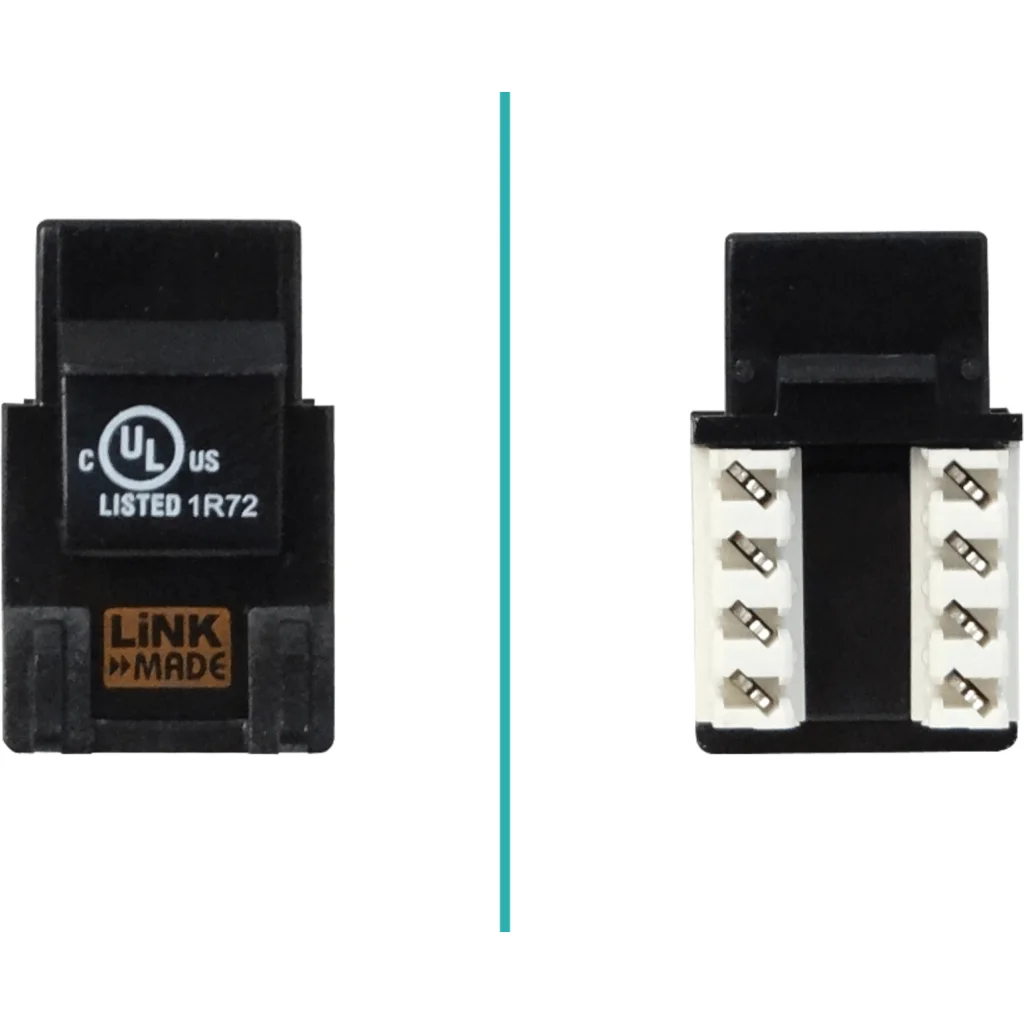 Imagen 3 de LINKMADE Negr Cat5E U/UTP Punchable Keystone Conector Hembra RJ45