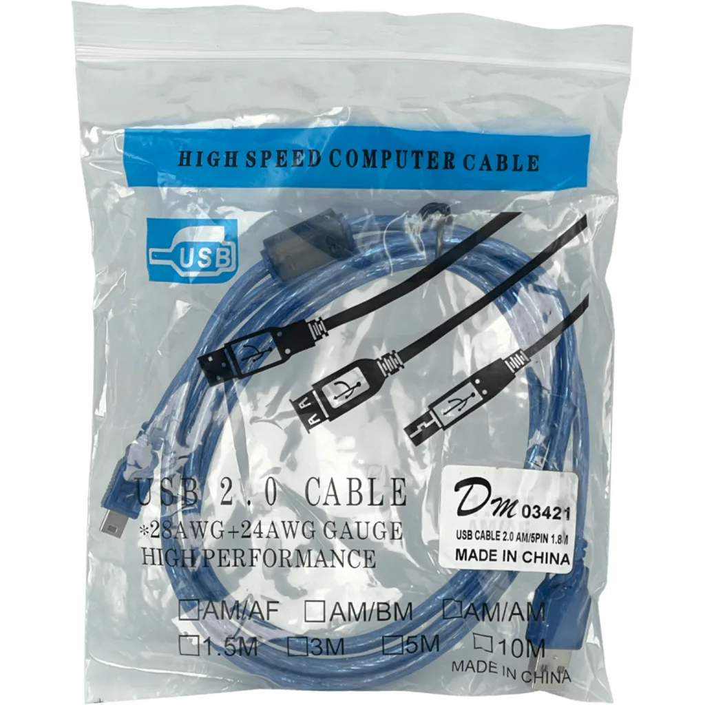 Imagen 1 de Cable USB-A a mini USB-B M/A v2.0, 5 pines con Filtro 1.8mts 