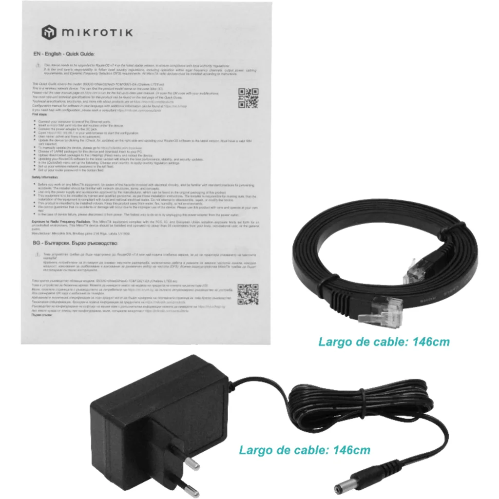 Imagen 4 de MIKROTIK 4-1000 1-2500 1-sim 2,4/5GHz 24V S53UG+5HaxD2HaxD-TC&FG621-EA
