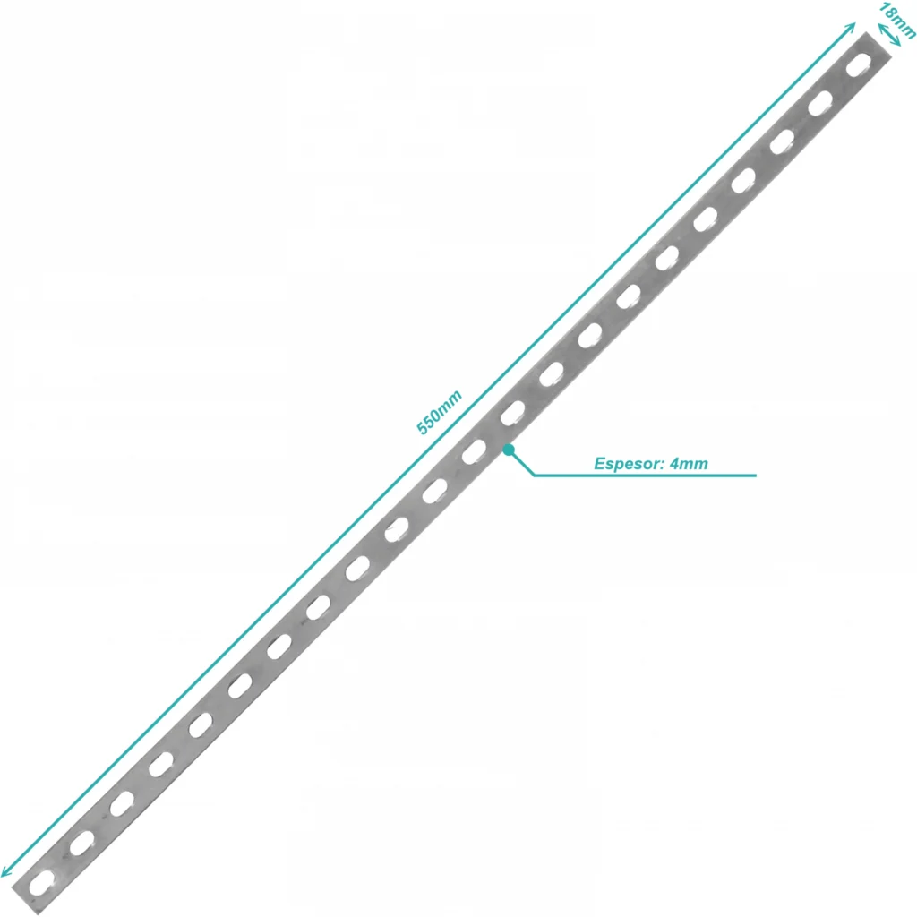 LINKCHIP Barra Multiunion 550x18x4mm p/Escalerilla Canasto Malla Hilo