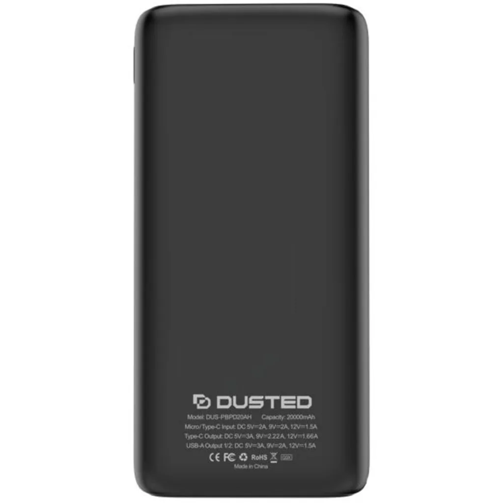 Imagen 4 de Power Bank DUSTED Carga Rapida PD-QC3.0 de 20W 20.000 mAh Color negro