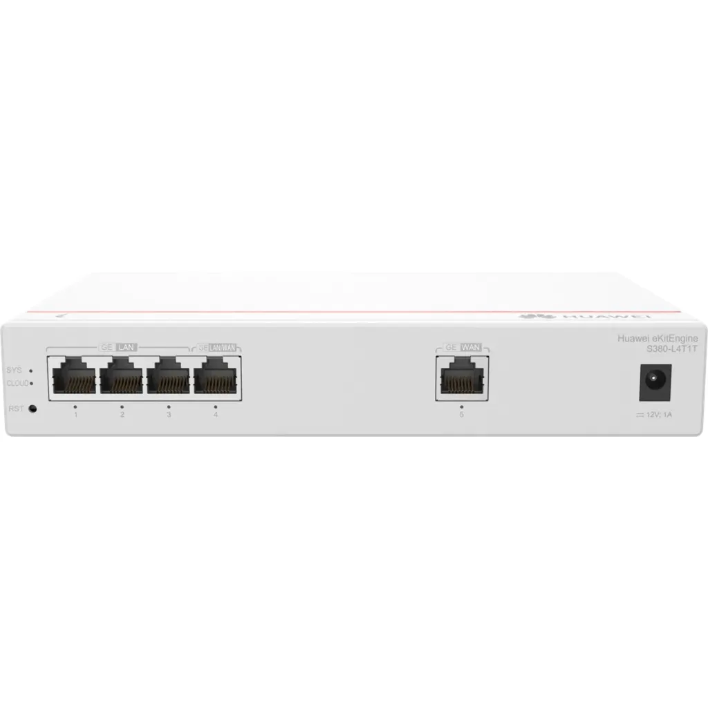 Imagen 2 de S380-L4T1T. Gateway Huawei eKit 1 puerto WAN 4 puertos LAN 10/100/1000Base-T soporta 200 usuarios concurrentes, capaz de administrar hasta 32 APs