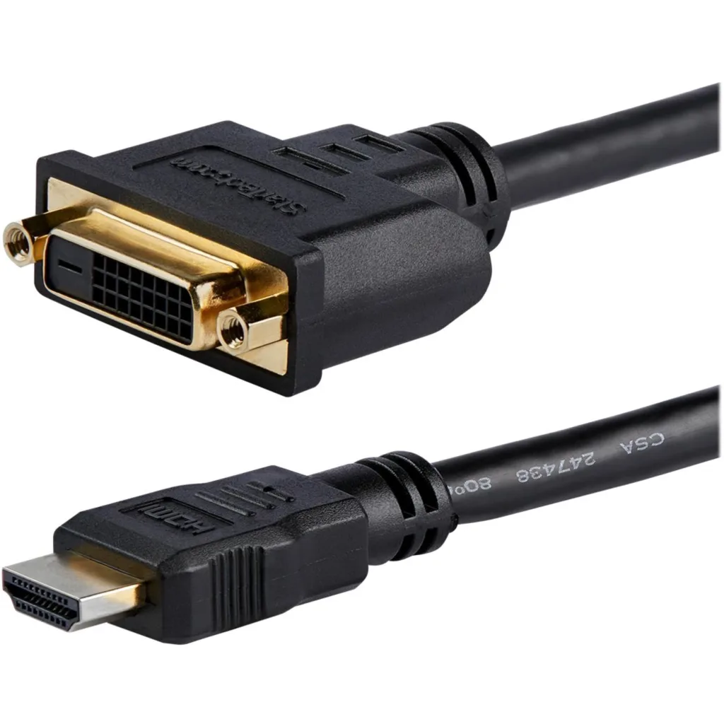 Adaptador HDMI Macho a DVI-D Hembra Cable 20 cm Negro