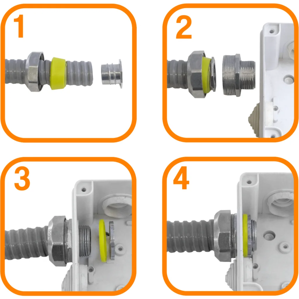 Imagen 1 de 25mm Rollo-30mts Conduit Metalico Cubierto-PVC Semi-Flex 3/4-Pulg