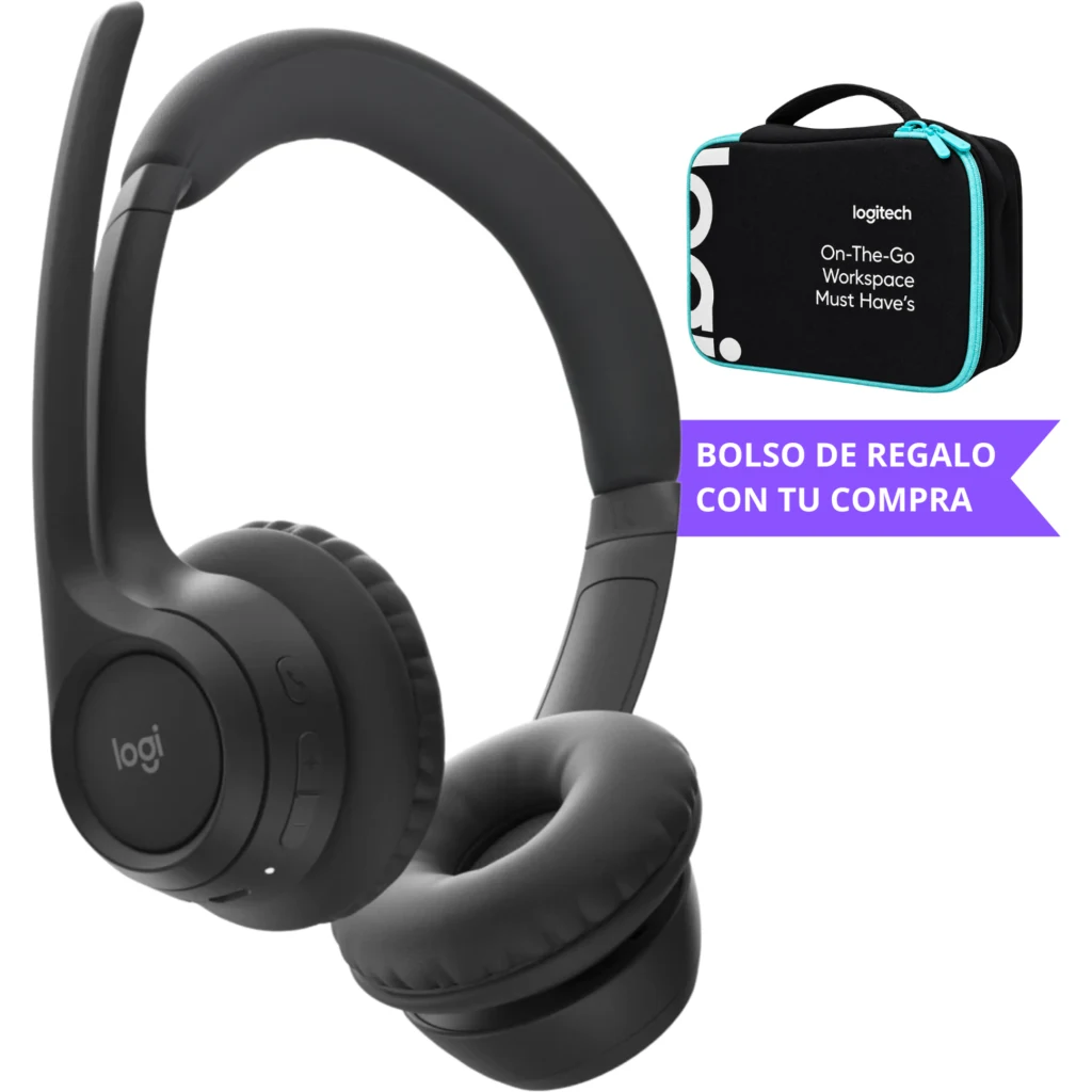 Audífonos Inalámbricos Logitech Zone 300 Bluetooth Ultra ligero Negro + Regalo