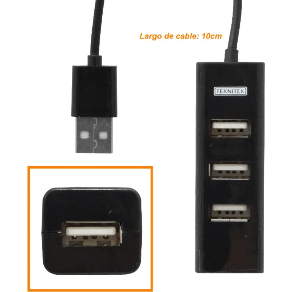 HUB 4-USB-2.0 Cable-10cm no-permite-fuente-poder 480mbps