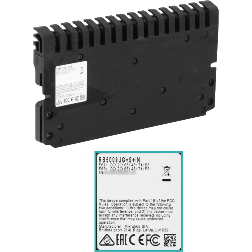 Imagen 2 de Router Mikrotik RB5009UG+S+IN, L5 1GB-RAM 7-1000 1-2.5G 1-SFP+