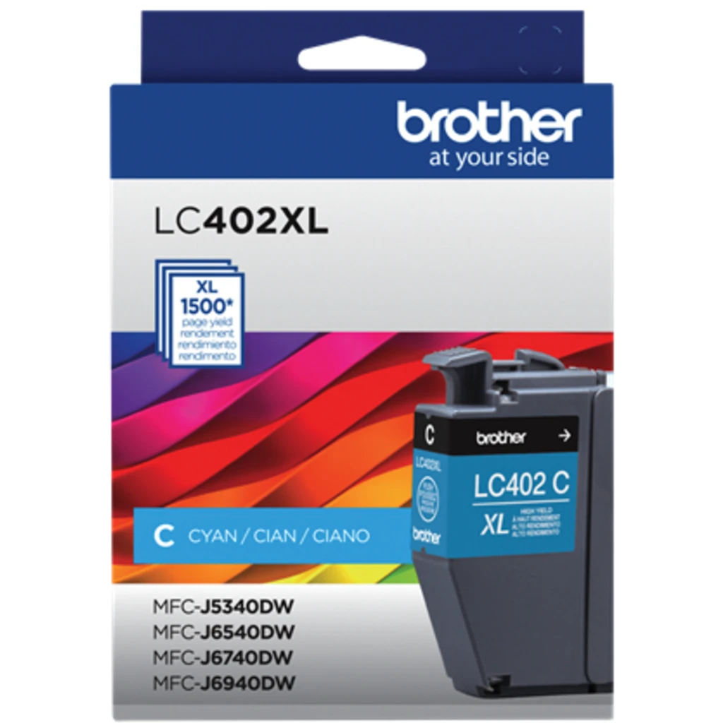 Cartridge Brother LC402XLCS Cian MFC J5340DW J6740DW J6540DW J6940DW, 1.500Pág