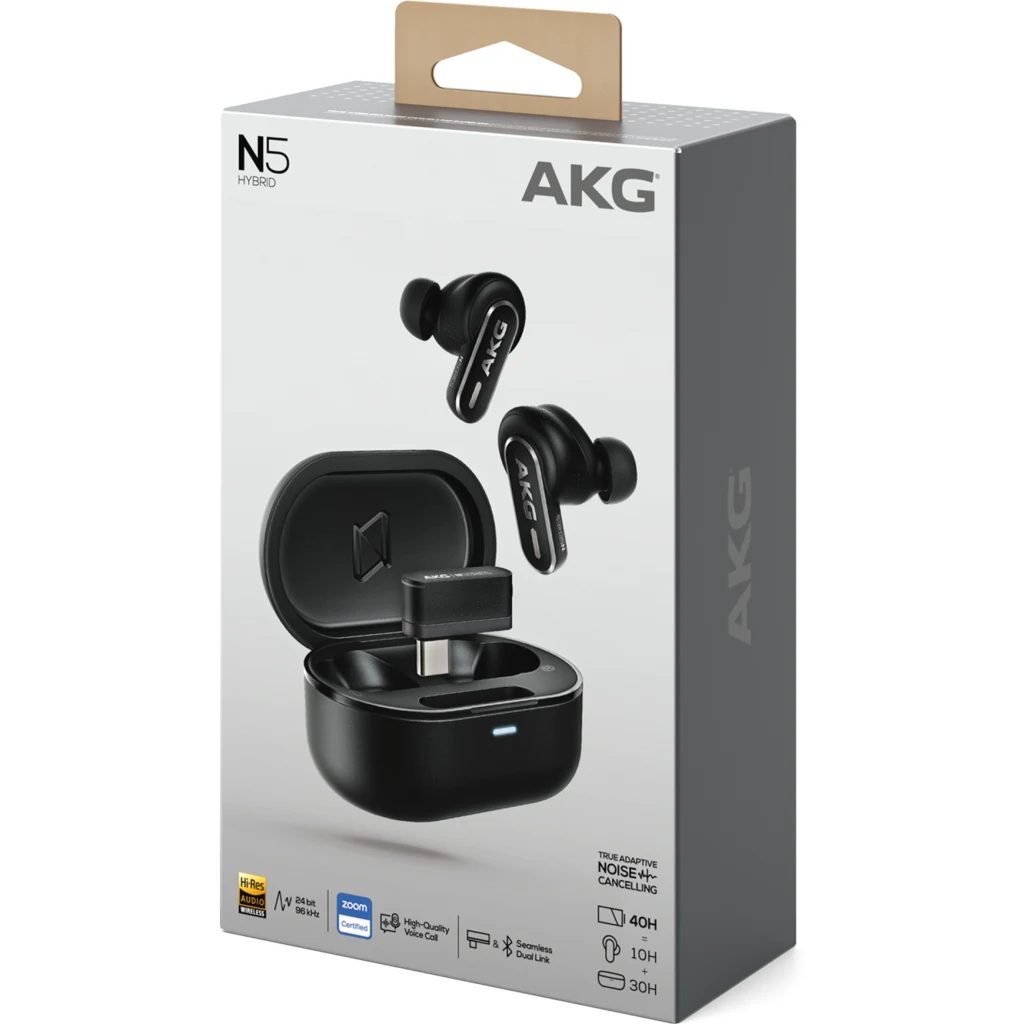 Imagen 12 de Auriculares Inalámbricos AKG N5 Hybrid ANC True Wireless Bluetooth 5.3 Negro