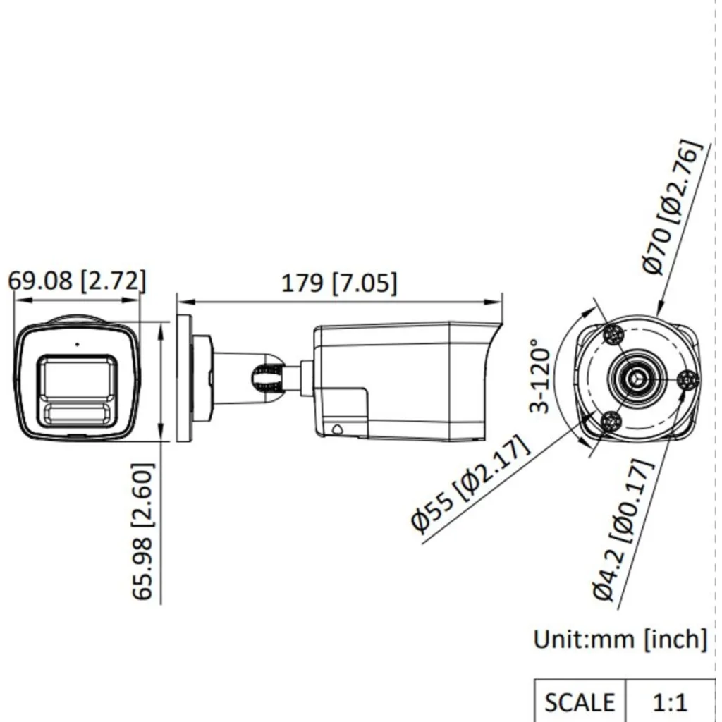 Imagen 4 de Cámara Bullet Hikvision fija de 2 MP con audio bidireccional y sirena.