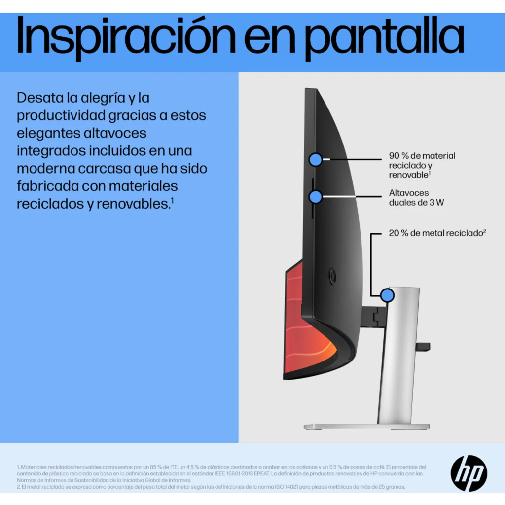 Imagen 11 de Monitor Curvo HP E45C G5 45" VA DQHD 5120*1440 DP HDMI USB-C LAN 3 ms GtG
