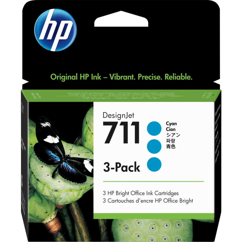 HP 711 29ML X 3PACK CYAN INK CARTRIDGE
