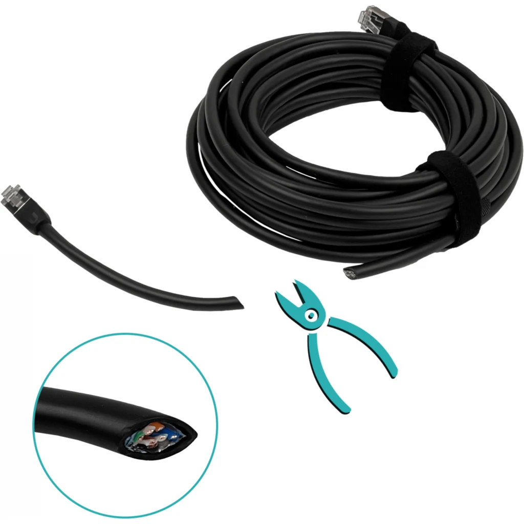 Imagen 2 de UBIQUITI 8mt Negro F/UTP Cat5e Cable UACC-Cable-Patch-Outdoor-8M-BK