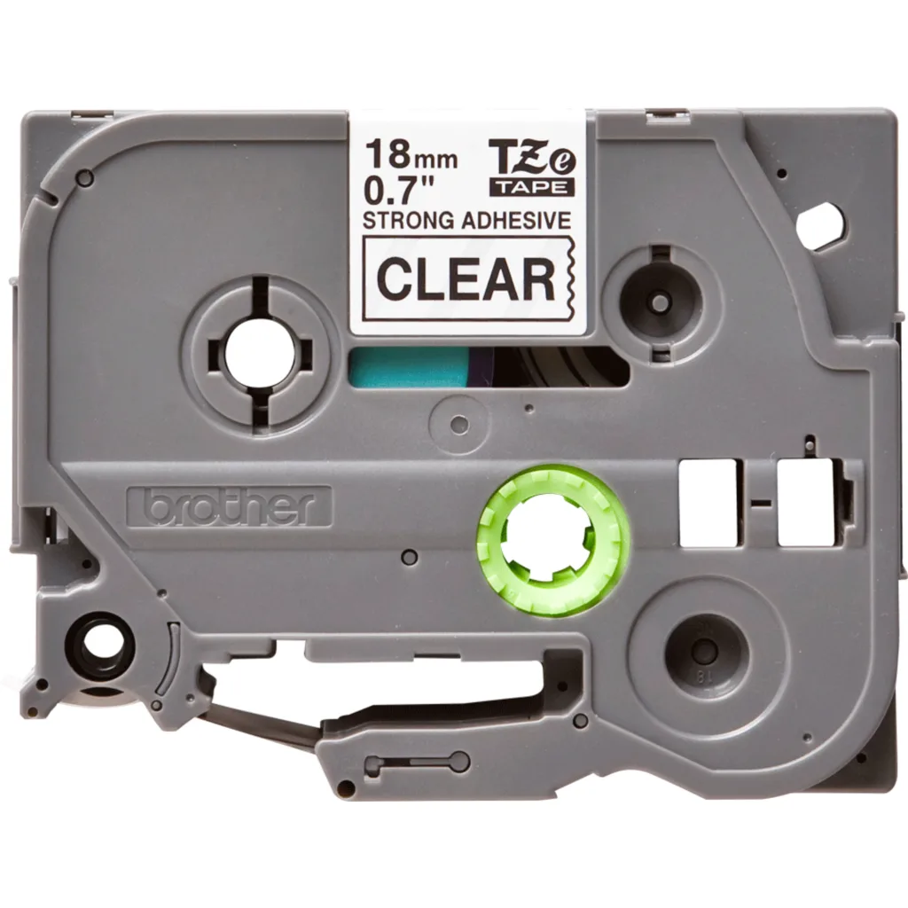 Imagen 3 de TZE-S141 18MM BLACK ON CLEAR