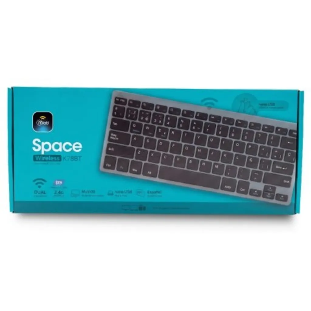 Imagen 1 de MLAB TECLADO MINI BLUETOOTH + 2,4GHZ SPACE K78BT