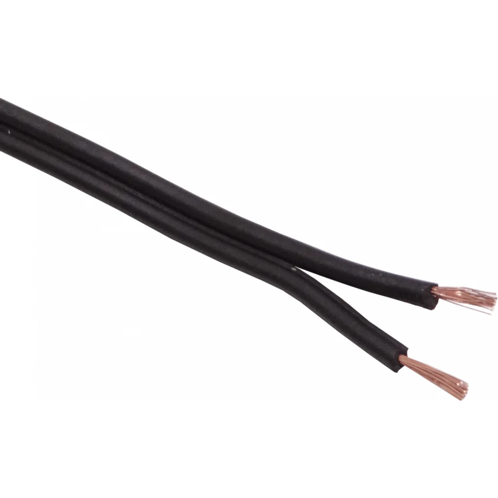 Imagen 1 de 2x21AWG CCA 100mts Cable PVC Negro Paralelo Multifilar Aleacion