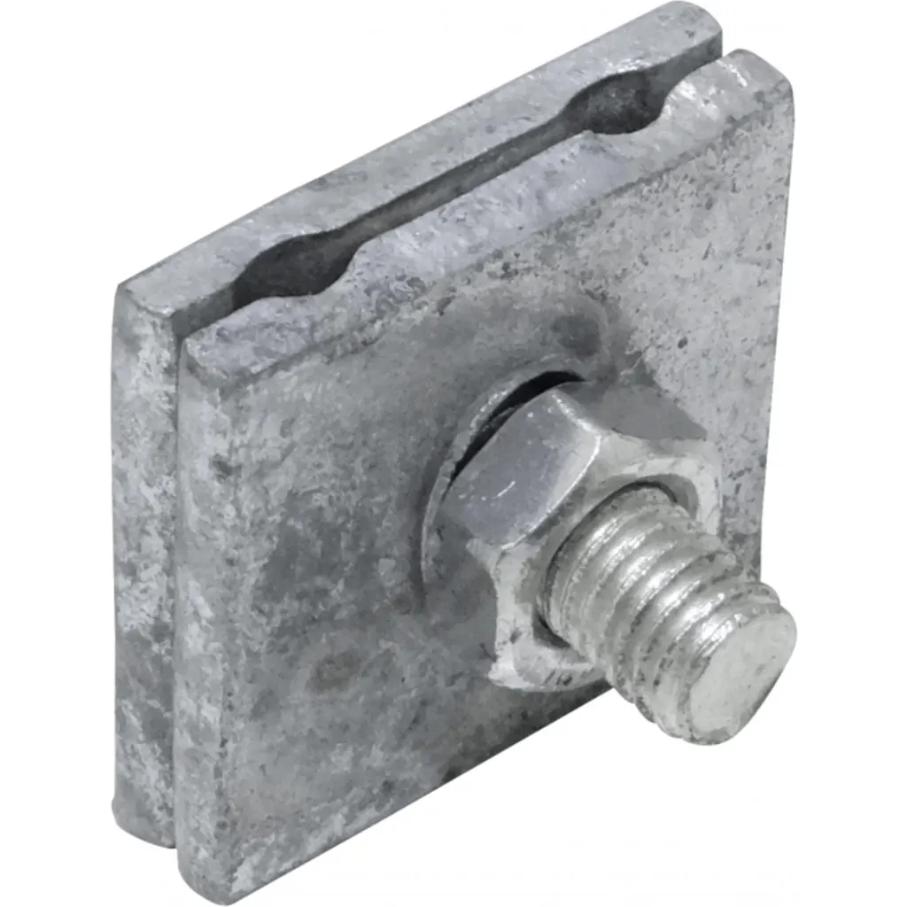 Brida 1-Perno-Hex3/4p 45x46x5mm Largo-38mm M12 para Sujecion Postacion