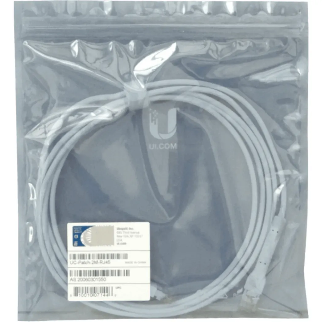 Imagen 1 de Cable de Red Ubiquiti Cat6 RJ-45 2mts Color BLANCO
