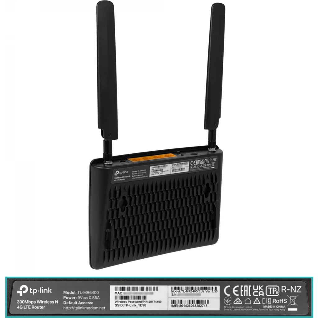TP-LINK 4G/LTE 1-Sim 1-WAN 3-100 Router 2-.SMA N300-2,4GHz