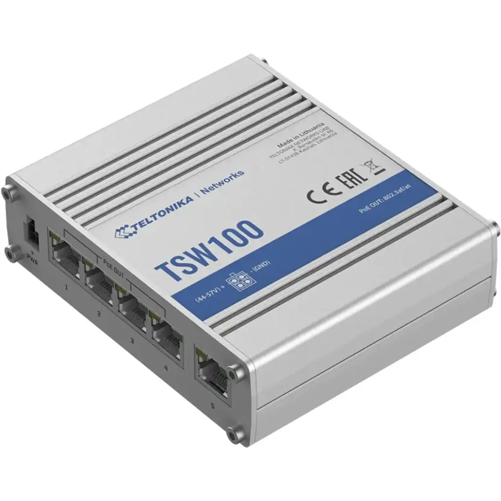Imagen 5 de Teltonika TSW100  industrial 5-1000 no-admin 4-poe 120W